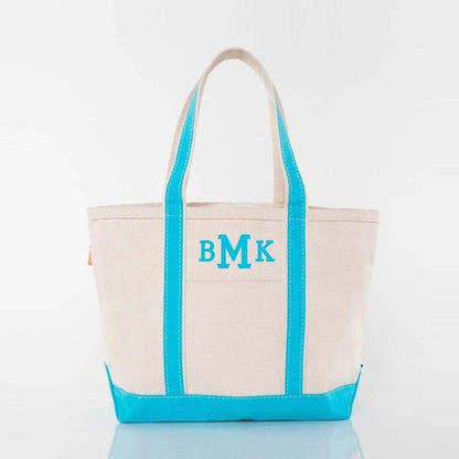 CB STATION Medium Classic Canvas Tote Bag for Women, Top Zipper Closure, Outer Pocket, Daily Essentials, Groceries, Traveling