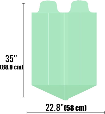 13 Gallon Flap Tie Compostable Trash Bags, Compost Bags Tall Kitchen Trash Bags - Image 2