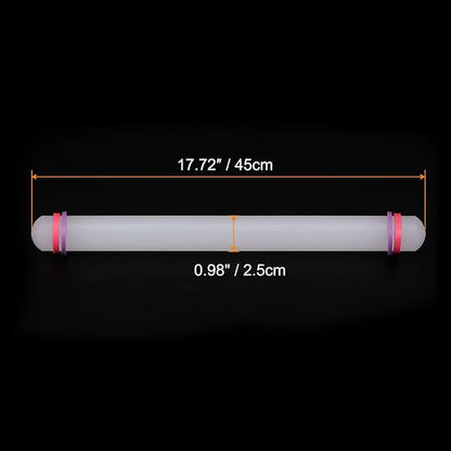 HARFINGTON Fondant Rolling Pin 18 Inch x 0.98 Inch Adjustable Guide Rings - Image 2