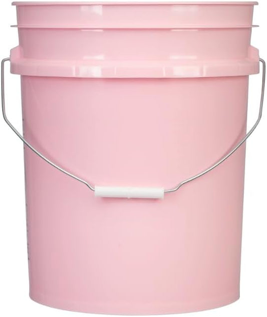 House Naturals Food Grade 5 Gallon Pink Bucket Container- Made in USA. Bucket by House+Naturals