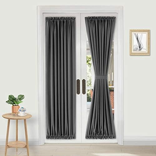 DWCN French Door Curtains – Rod Pocket Thermal Blackout Curtain - Image 2