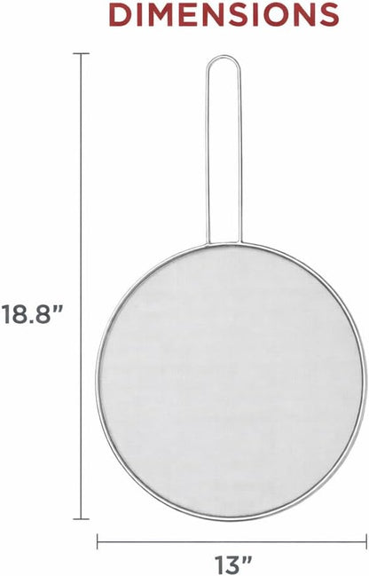 HIC Kitchen Splatter Screen, 18/8 Stainless Steel - Image 5