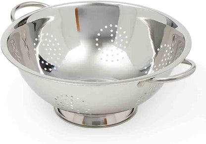 Metal Colander with Stainless Steel Finish by Home Basics, 7 QT | Large - Image 4