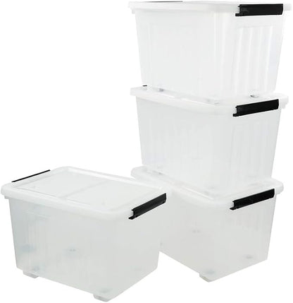 4-Pack Clear Plastic Storage Bins - Image 7