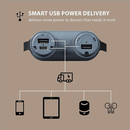 ELECOM NESTOUT Rugged Power Bank, 15000mAh Outdoor Charger, 32W USB-C Fast Charging PD, Waterproof IP67, Durable Shockproof, Battery Pack for iPhone Tablet Hiking Travel Camping (Beige, 15000mAh)