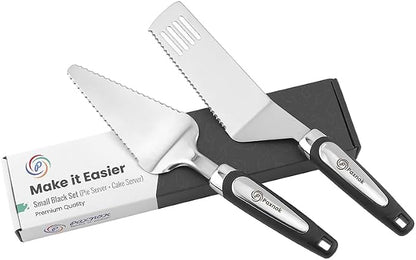 Pie Server Spatula and Cake Cutter Slicer, Stainless Steel Set by Paxnok