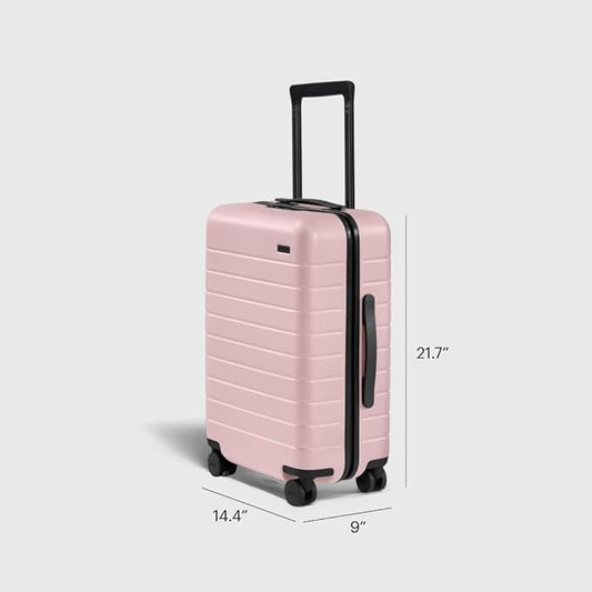 Away Carry-On Luggage, Lightweight Hardside Suitcase with Spinner Wheels, 22 Inch Airline Approved, TSA Lock, Blush Pink
