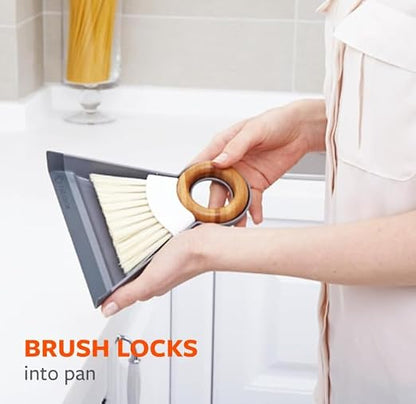 Full Circle Tiny Team Mini Compact Brush & Dustpan Set, Portable Handheld Broom - Image 2