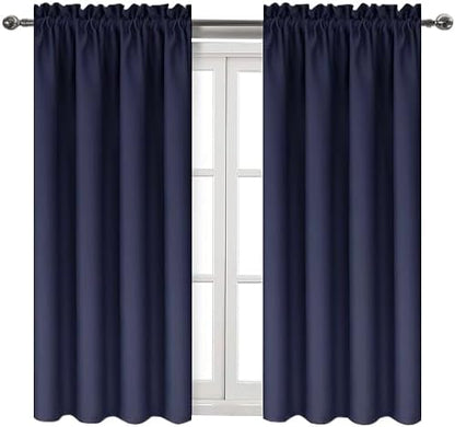 DWCN Navy Room Darkening Blackout Curtains - Image 9