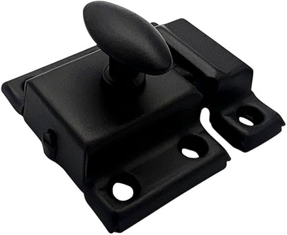 QCAA Oval Turn Cabinet Latch, for Cupboard & Other Furniture, Matte Black by QCAAHardware