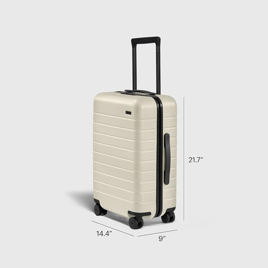 Away Carry-On Luggage, Lightweight Hardside Suitcase with Spinner Wheels, 22 Inch Airline Approved, TSA Lock, Salt White Matte