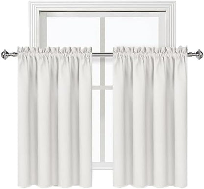 DWCN Short Ivory Blackout Curtains - Image 9