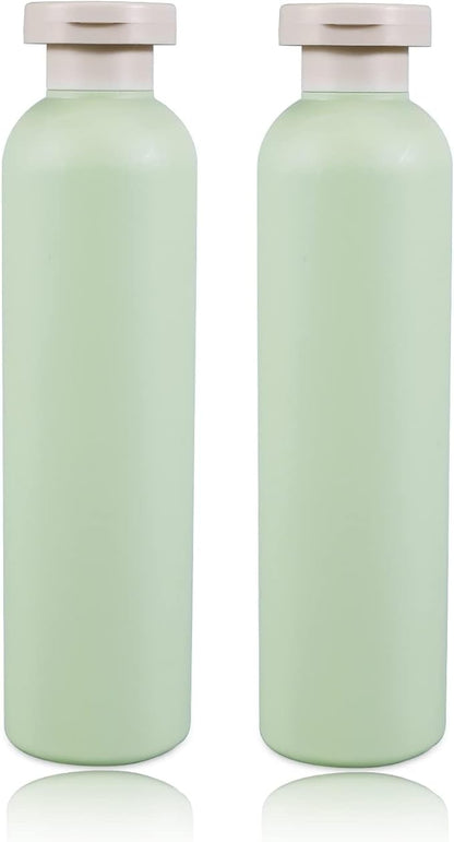 8.8oz Squeeze Bottles with Flip Cap, Refillable Plastic Travel Bottles for Creams, Lotion, Shampoo, Conditioner (2 Pcs)