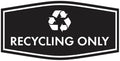 Fancy Recycling Only Sign (Black) - Medium