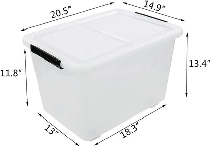 4-Pack Clear Plastic Storage Bins - Image 3