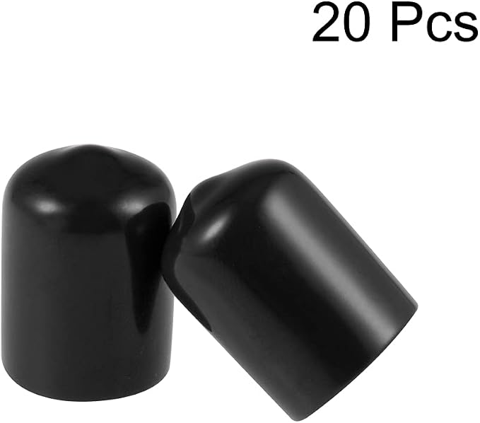 uxcell 20pcs Rubber End Caps 13mm ID Vinyl Round Tube Bolt Cap Cover Thread - Image 2