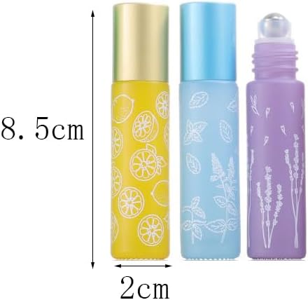10 Pcs Pink Glass Essential Oil Roller Bottles, 10ml Refillable Roll-on Bottles - Image 6