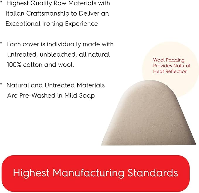 TIVIT Ironing Board Cover 14 x 49 Small Chemical Free Eco-Friendly Padded Covers - Image 9
