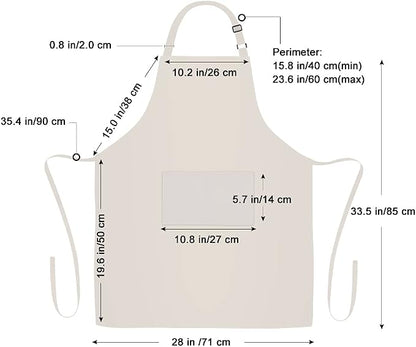Jubatus 2 Pack 100% Cotton Aprons - Image 7