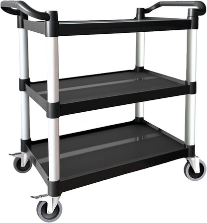 Plastic Utility Carts with Wheels, 3-Tier Rolling Service Cart, 300 lbs Heavy by Unknown