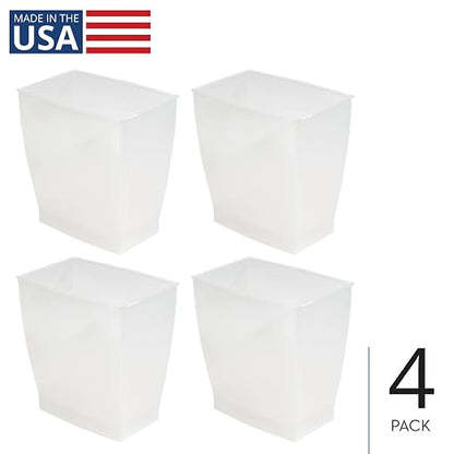 iDesign Small Rectangular Bathroom Trash Cans - Image 2