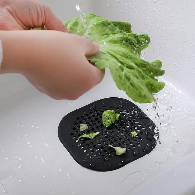 2 Pack Drain Hair Catcher Silicone Drain Cover Sink Drain Strainer Hair Stopper - Image 5