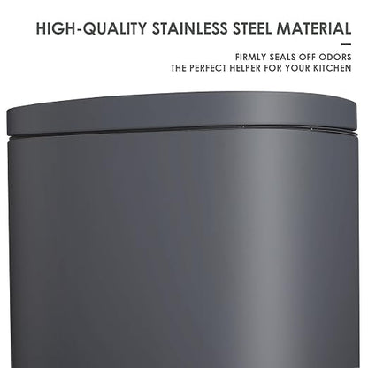AthLike Trash Can, Stainless Steel Kitchen Garbage Can, Step Waste Bin - Image 2