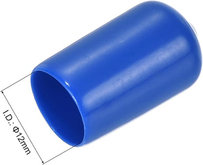 uxcell 20pcs Rubber End Caps 12mm ID Vinyl Round Tube Bolt Cap Cover Screw - Image 3