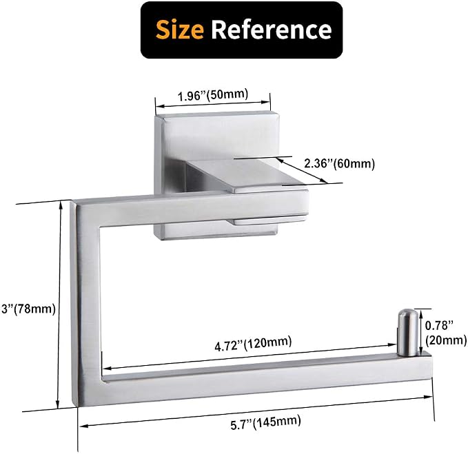 Bathroom Toilet Paper Holder SUS304 Stainless Steel Kitchen Washroom Tissue - Image 6