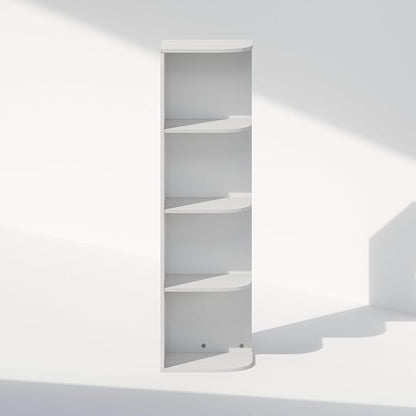 Furinno Reed Corner Shelf, 4-Tier Corner Bookshelf, Book Shelf, Corner Shelves - Image 5