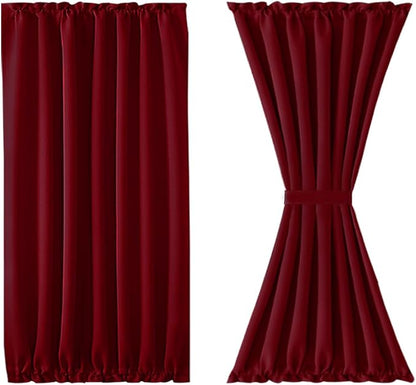 DWCN French Door Curtains – Rod Pocket Thermal Blackout Curtain - Image 7