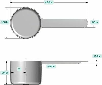 53 mL Long Handle Plastic Measuring Scoop - Image 2