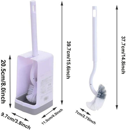 Marbarsse Bathroom Toilet Bowl Brush and Holder, Curved Design Toilet Brush - Image 6