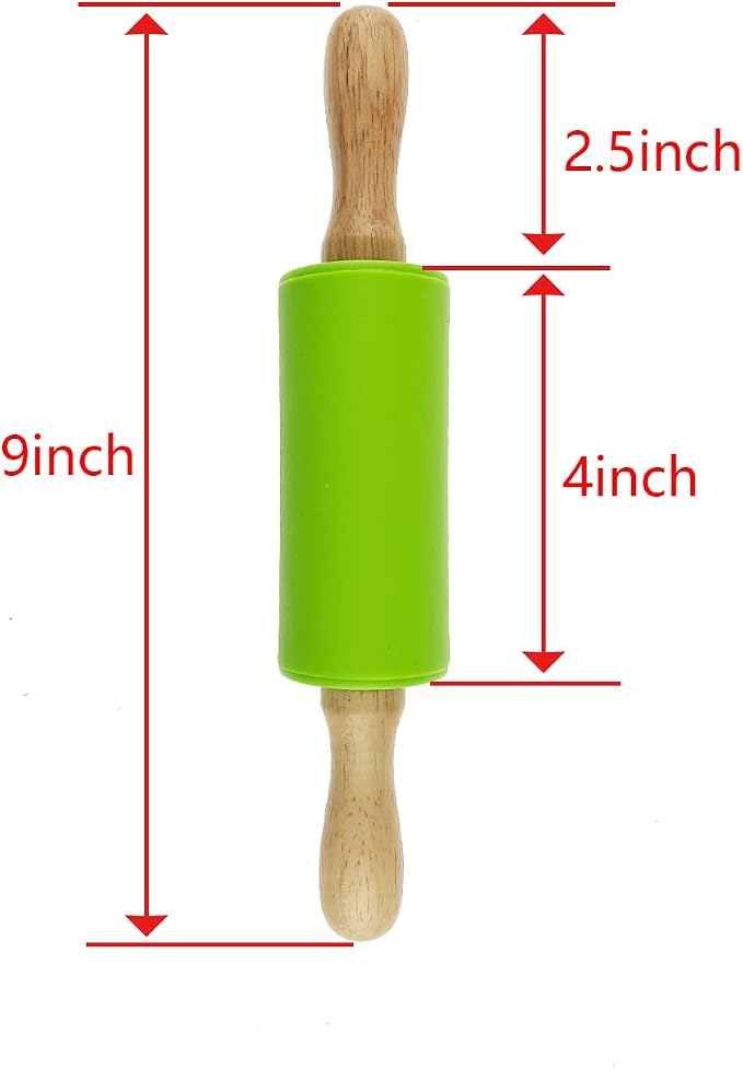 4 Pack Small Rolling Pin for Kids, Kids Rolling Pin for Home Kitchen - Image 2