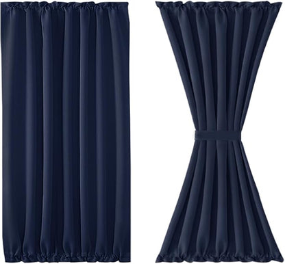 DWCN French Door Curtains – Rod Pocket Thermal Blackout Curtain - Image 7