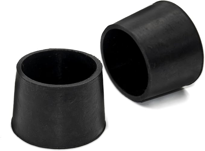 Flyshop 4 Pieces 40mm Rubber Chair Leg Caps Round, Non-Slip Protective Caps for Chair Legs, Floor Protectors, Noise Reduction, Durable Foot Covers, Black Furniture Feet Gliders