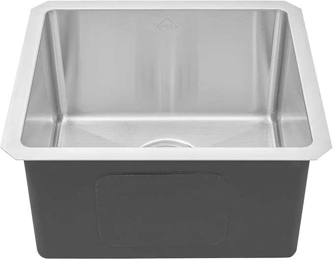 17 in. x 15 in. x 9 in. 16-Gauge Stainless Steel Undermount Single Bowl Bar Prep Kitchen Sink with Collapsible Colander Set and Strainer