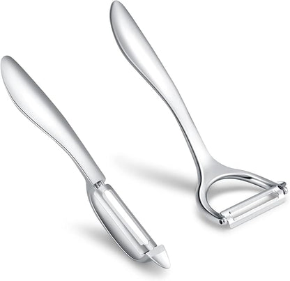 Set of 2 Stainless Steel Vegetable Peeler, Y-Shaped and I-Shaped Stainless - Image 3