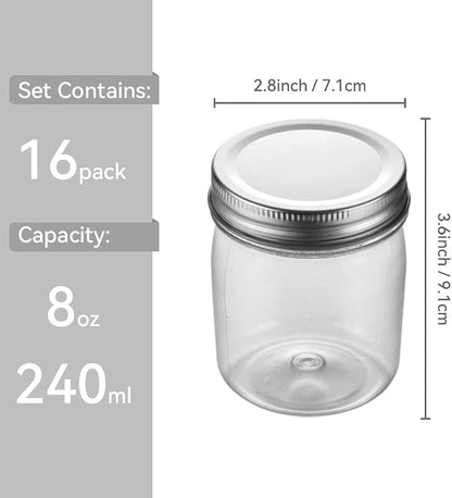Plastic Mason Jars Reusable Storage Containers - Image 2