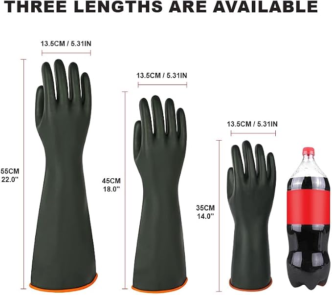 Heavy-Duty Latex Chemical Resistant Gloves - Image 4