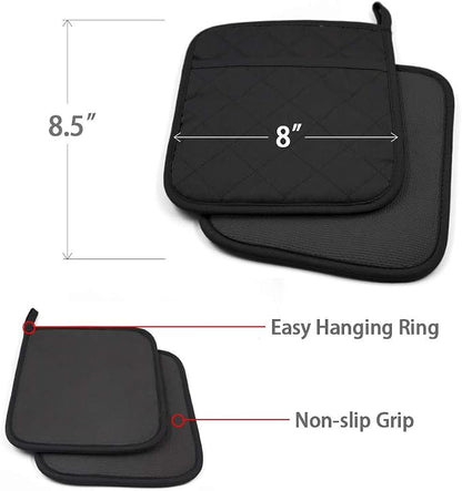 2Pcs Cotton and Neoprene Oven Pads Pot Holders - Image 2