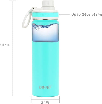 DRINCO Stainless Steel Water Bottle Spout Lid Vacuum Insulated Double Wall - Image 6