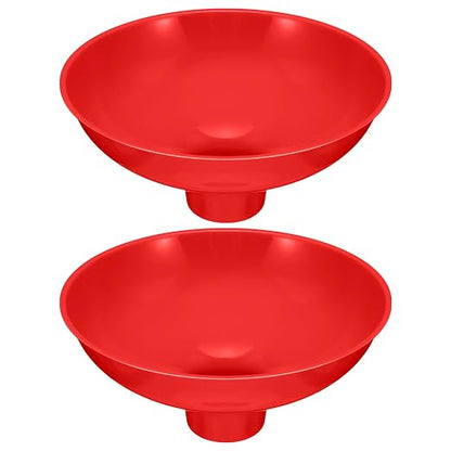 Vesici 2 Pack Extra Large Wide Mouth Funnel Red 2.5" x 10" Multi Purpose by Vesici