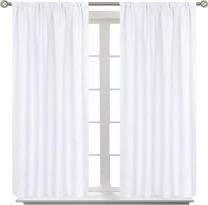 BGment White Curtains 54 Inches Length by BGment