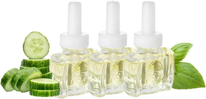 Scent Fill 100% Natural Cucumber Basil Plug in Air Freshener, Scented Oil - Image 3