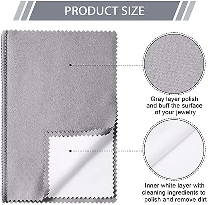 Breling 30 Pcs Silver Jewelry Polishing Cloths 6 x 8 inches Jewelry Cleaning - Image 3