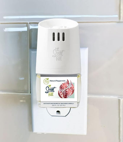 Scent Fill 100% Natural Peppermint Plug in Air Freshener, 4 Scented Oil Refills - Image 2