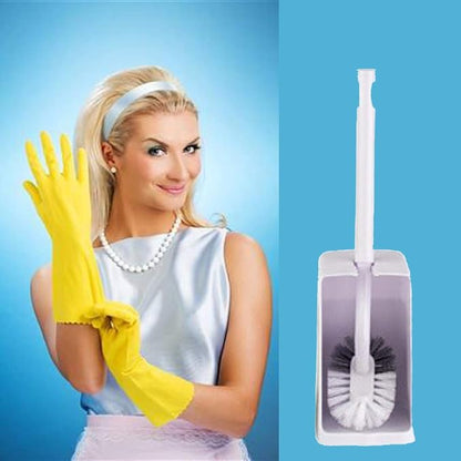 Marbarsse Bathroom Toilet Bowl Brush and Holder, Curved Design Toilet Brush - Image 7
