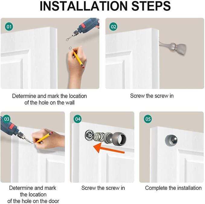 Magnetic Door Stop, Stainless Steel, Magnetic Door Catch, Door Holder, Door - Image 6