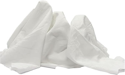 Recycled White Sheeting Cleaning Rags – Lint Free White Cotton Cloths - Image 3